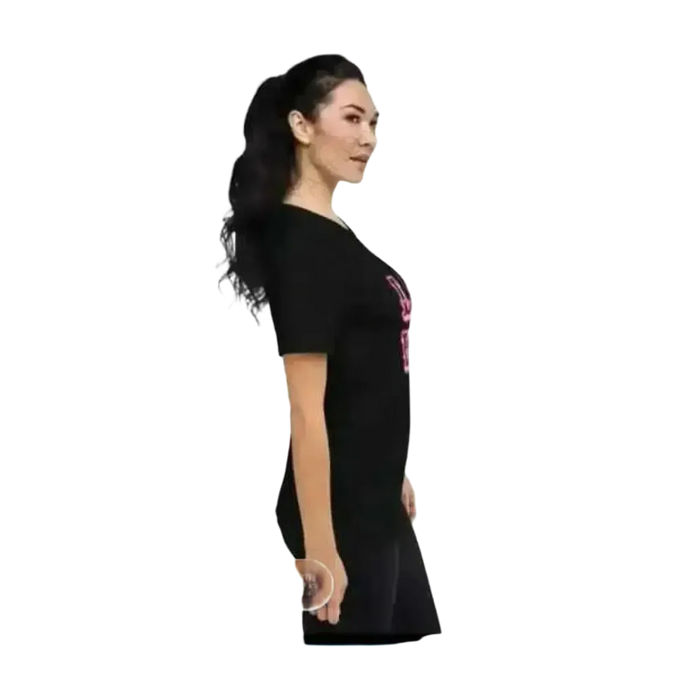 Damen Grafik Rundhalsshirt aus Polyester in verschiedenen Größen, kurzarm, stilbewusstes Damen T-Shirt von BUYATHOME24