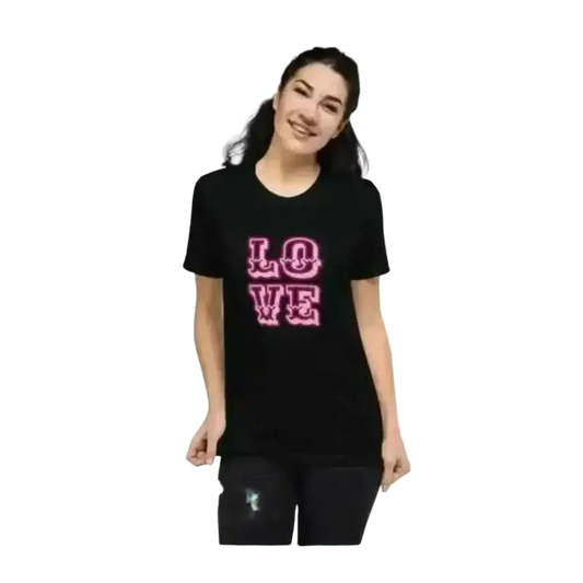 Damen Grafik Rundhalsshirt von BUYATHOME24, kurzarm, in verschiedenen Größen, aus Polyester, für stilbewusste Frauen