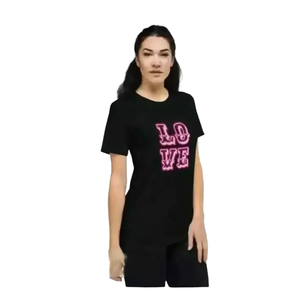 Damen Grafik Rundhalsshirt von BUYATHOME24, kurzärmelig, in verschiedenen Größen, aus Polyester, stilbewusstes Damen T-Shirt