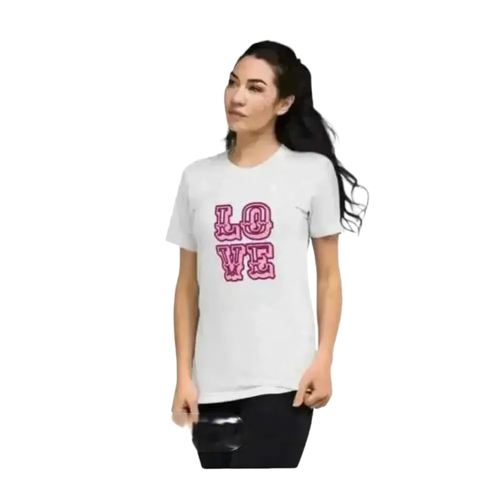 Damen Grafik Rundhalsshirt aus Polyester in verschiedenen Größen für stilbewusste Frauen, kurzärmelig, modisches Damen T-Shirt