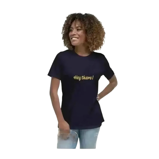 Damen Baumwoll-Grafik T-Shirt in Navy, Rundhals, für Frauen, Größen S bis 3XL, stilvolles Damen-T-Shirt von BUYATHOME24
