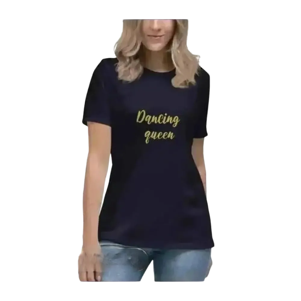 Damen Grafik T-Shirt aus Baumwolle in Navy, Rundhalsausschnitt, für Damen S-3XL, mit grafischem Design.