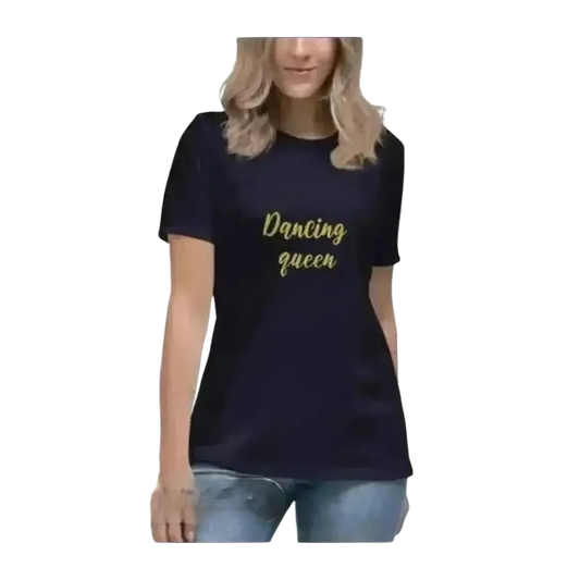 Damen Grafik T-Shirt aus Baumwolle in Navy, Rundhalsausschnitt, für Damen S-3XL, mit grafischem Design.