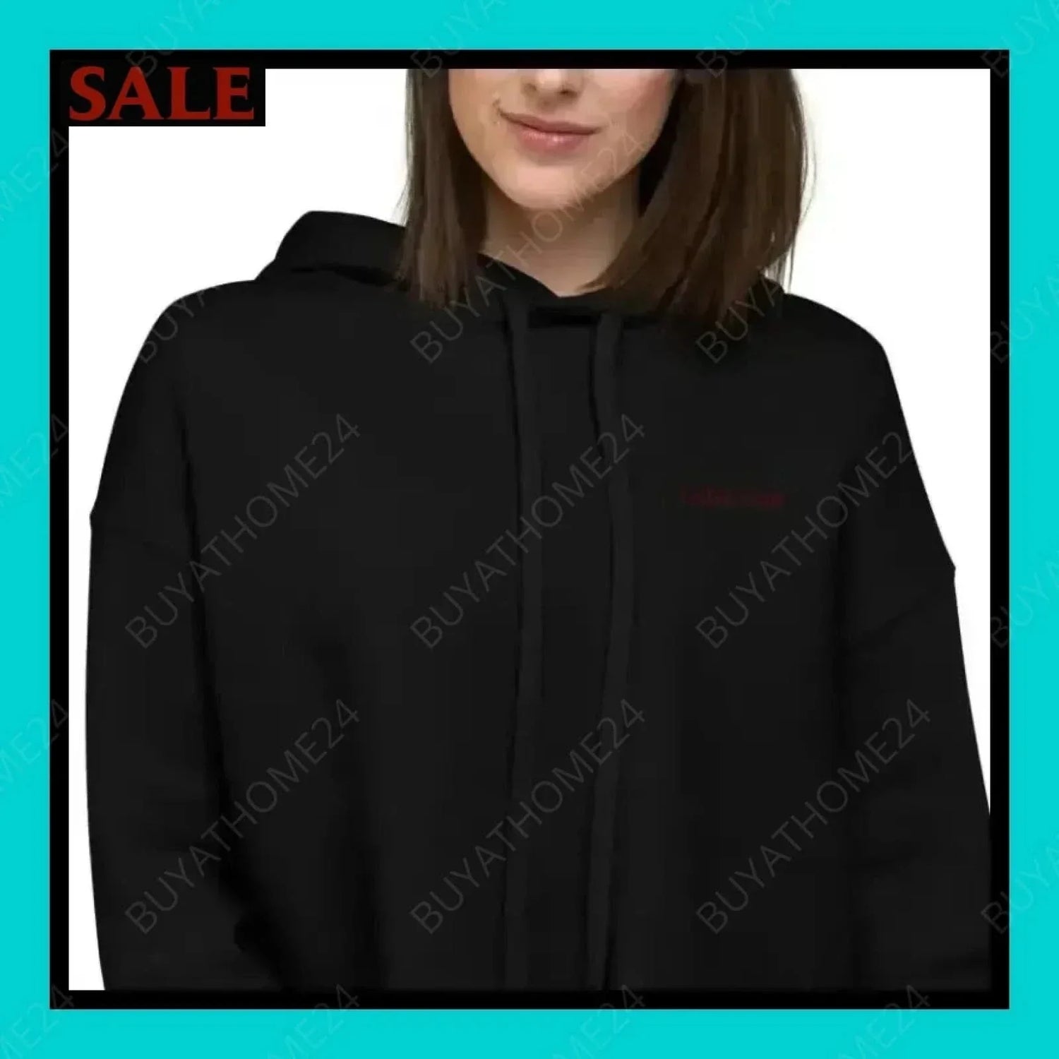 • Damen Hoodie Cropped S-2XL - BUYATHOME24 - bestickt - GERMANY - DAMENMODE, Hoodie, YOUR STYLE