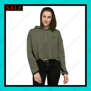 • Damen Hoodie Cropped S-2XL - BUYATHOME24 - bestickt - GERMANY - DAMENMODE, Hoodie