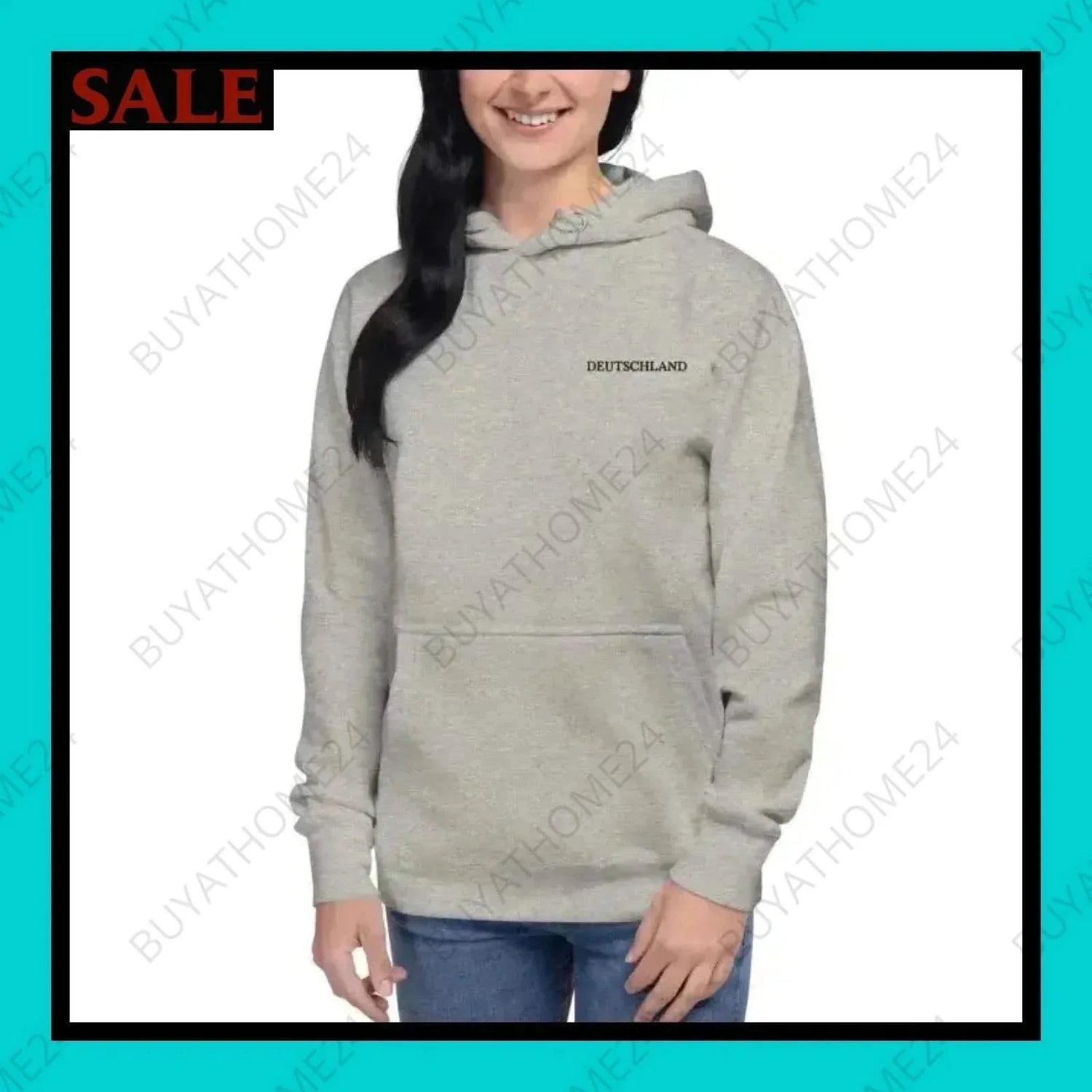 • Damen Hoodie S-3XL - BUYATHOME24 - bestickt - GERMANY - DAMENMODE, Hoodie, YOUR STYLE