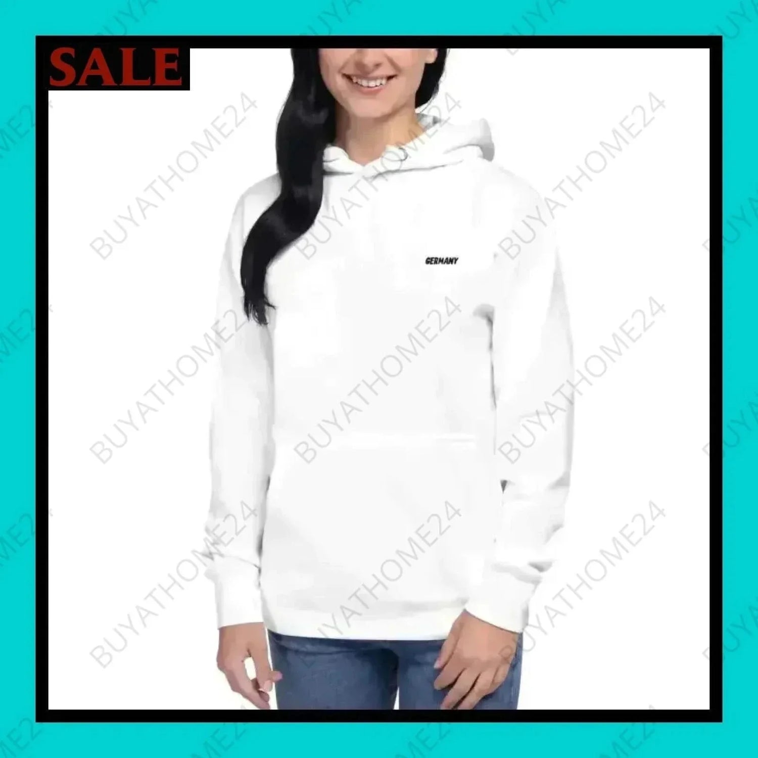 • Damen Hoodie S-3XL - BUYATHOME24 - bestickt - GERMANY - DAMENMODE, Hoodie, YOUR STYLE