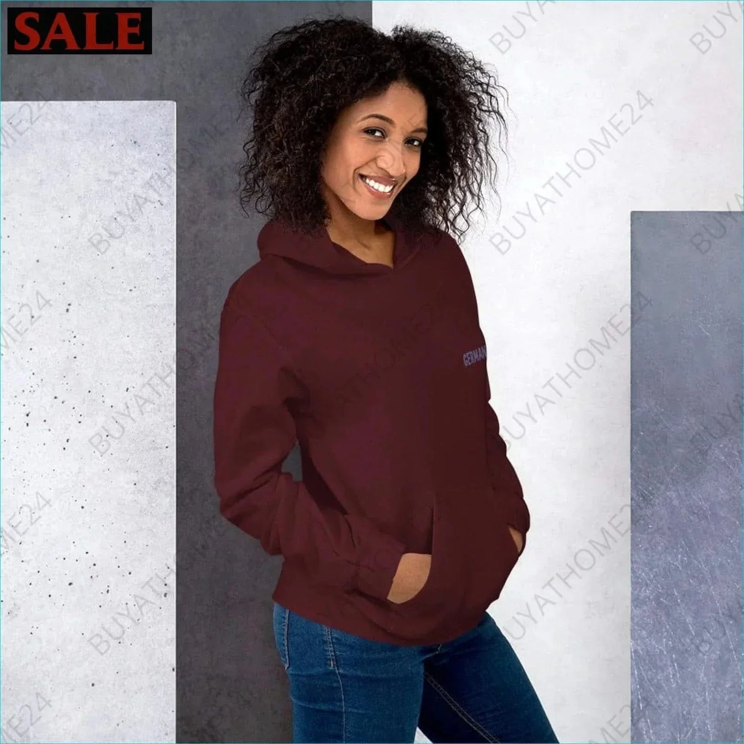 • Damen Hoodie S-5XL - BUYATHOME24 - Hoodiedruck - GERMANY - DAMENMODE, Hoodie, YOUR STYLE