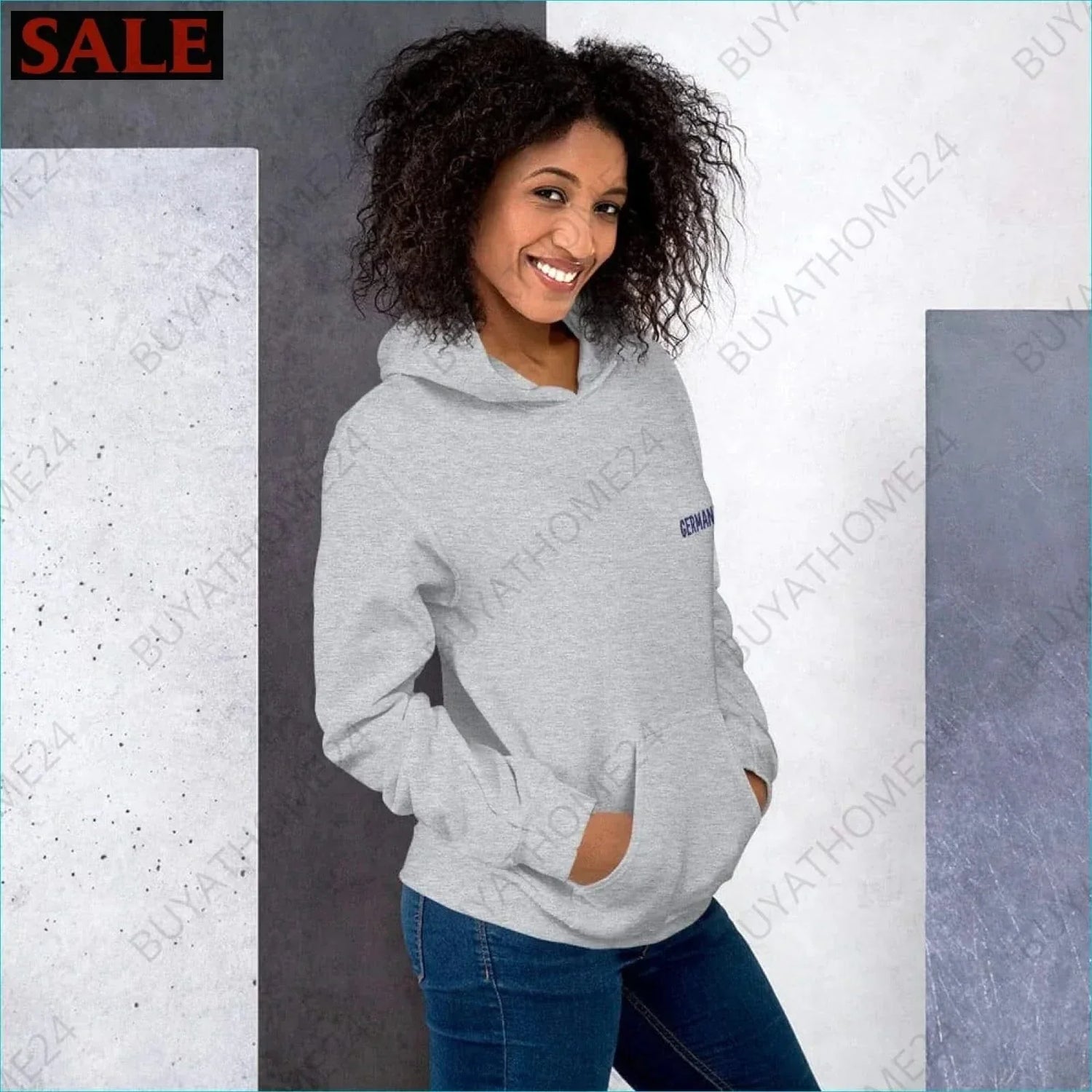 • Damen Hoodie S-5XL - BUYATHOME24 - Hoodiedruck - GERMANY - DAMENMODE, Hoodie, YOUR STYLE