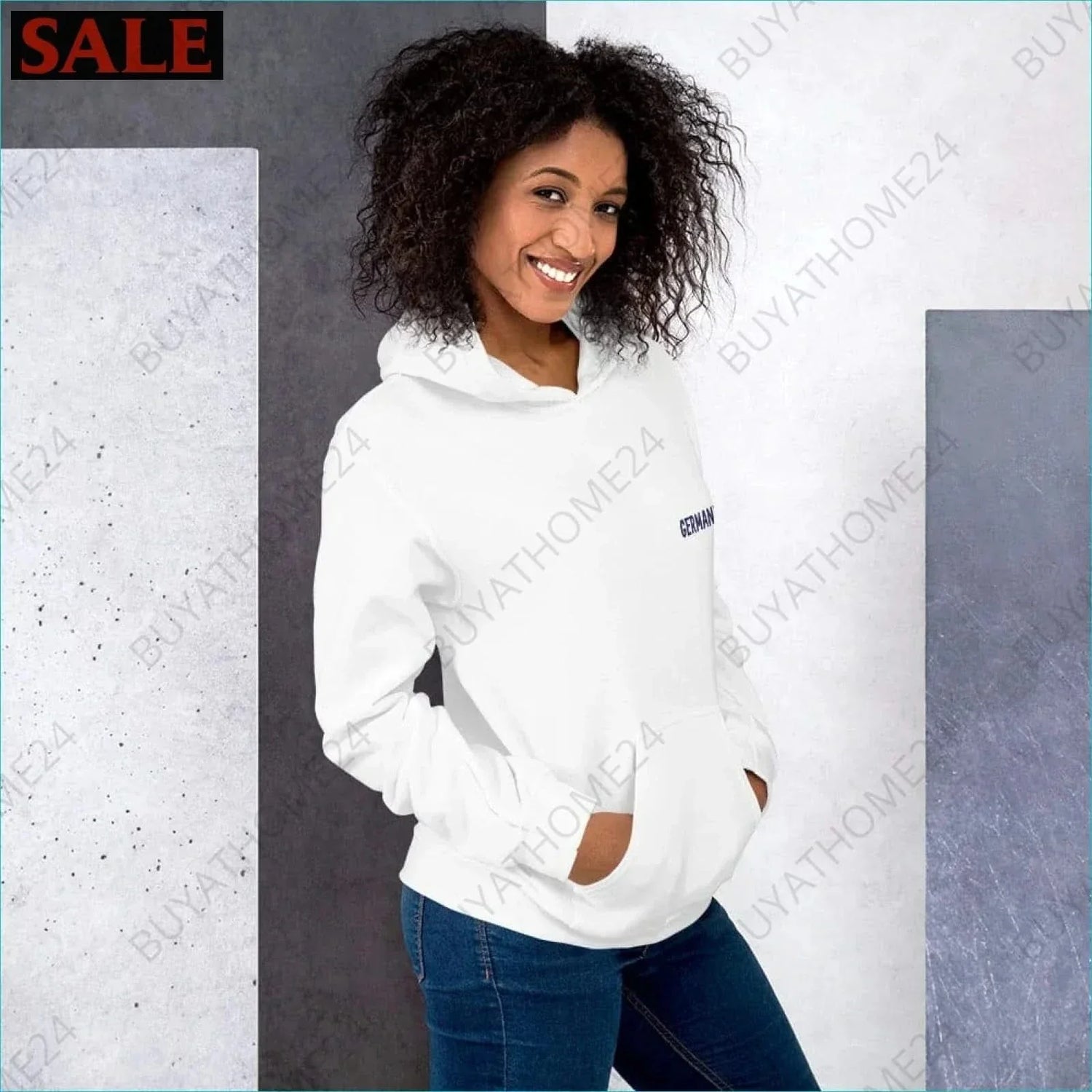 • Damen Hoodie S-5XL - BUYATHOME24 - Hoodiedruck - GERMANY - DAMENMODE, Hoodie, YOUR STYLE