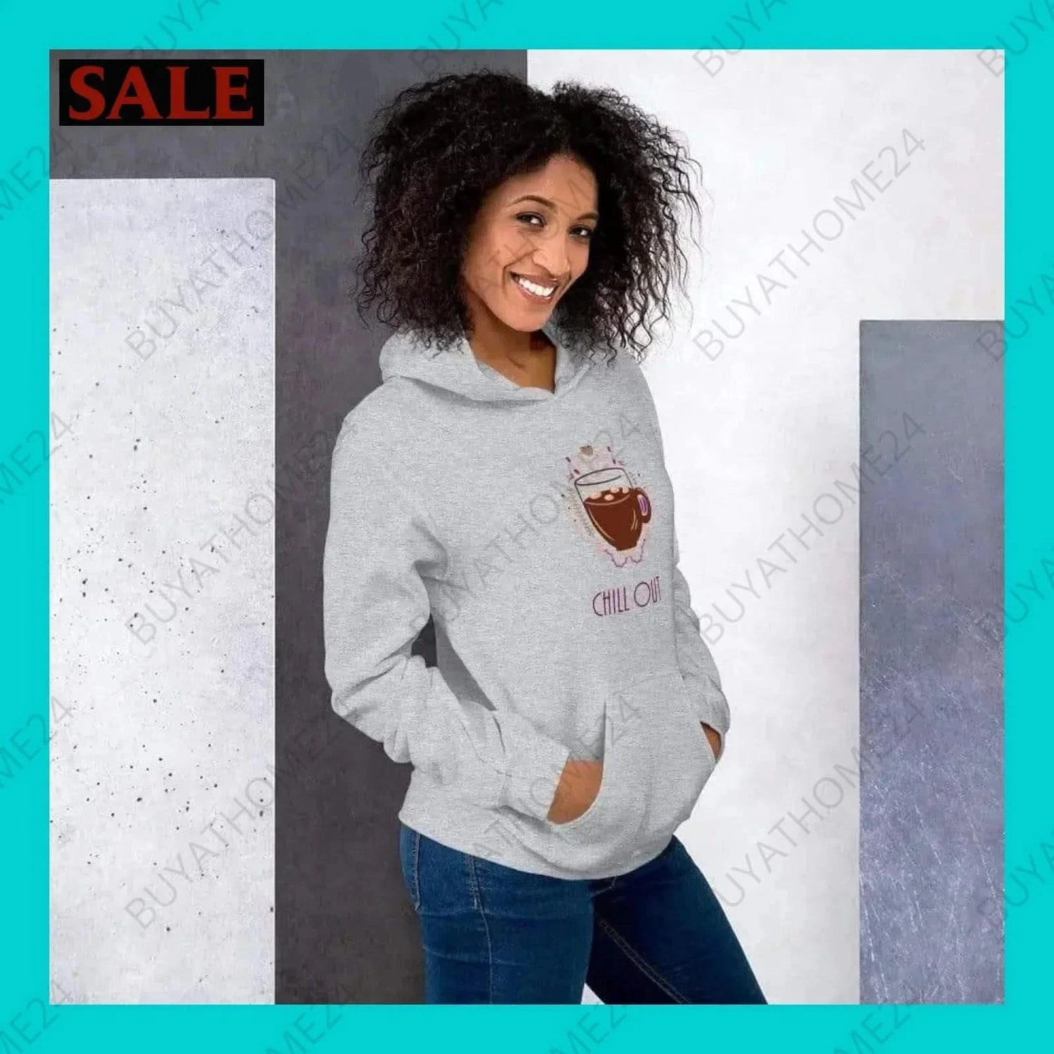 Damen Hoodie S-5XL - BUYATHOME24 - Hoodiedruck - GERMANY - DAMENMODE, Hoodie, YOUR STYLE