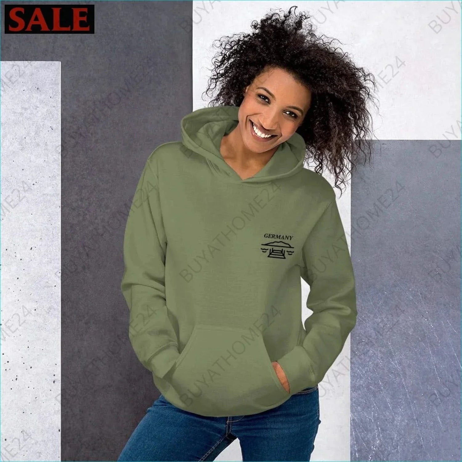 • Damen Hoodie S-5XL - BUYATHOME24 - Hoodiedruck - GERMANY - DAMENMODE, Hoodie