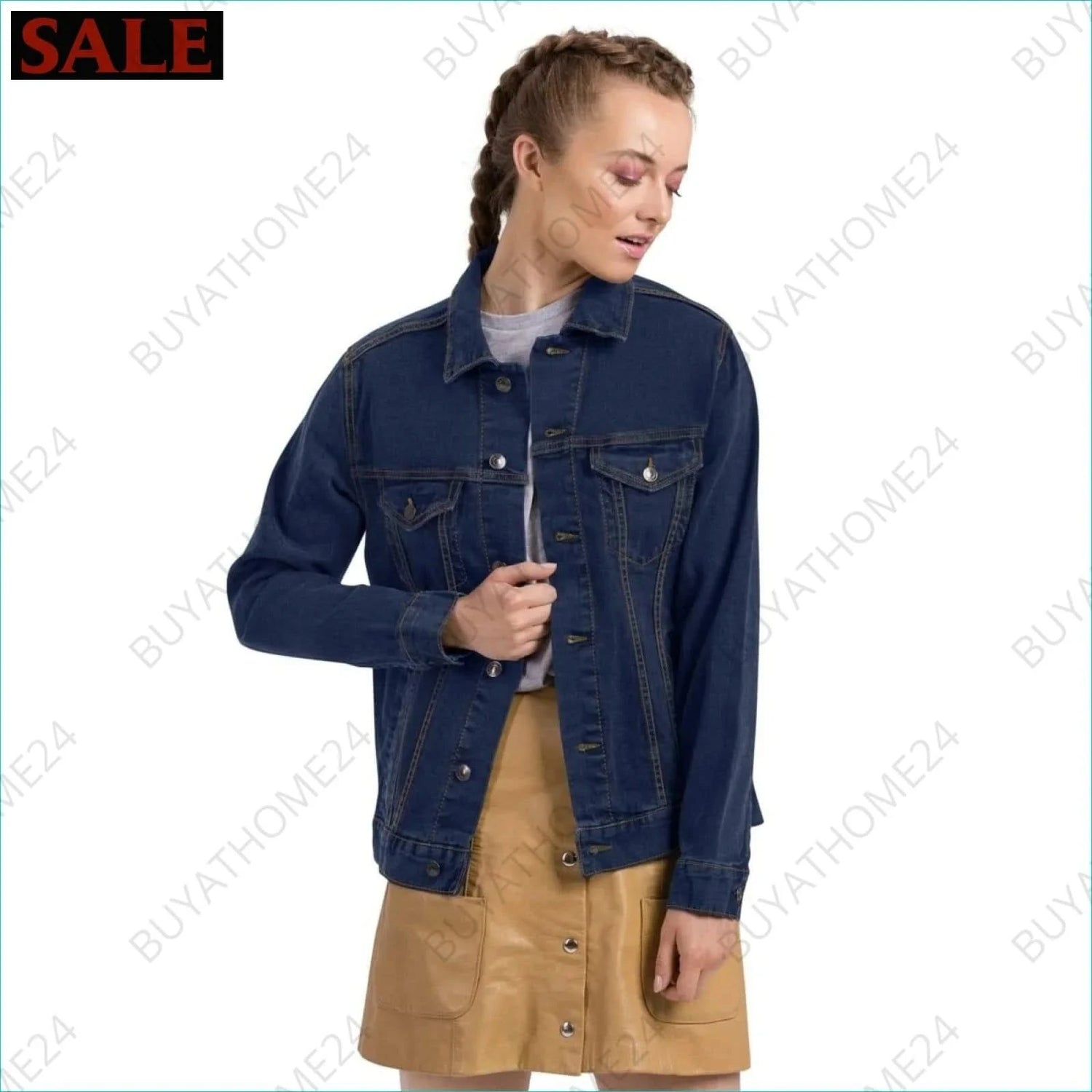 Damen Jeansjacke S-2XL - BUYATHOME24 - bestickt - GERMANY - DAMENMODE, Jeansjacke