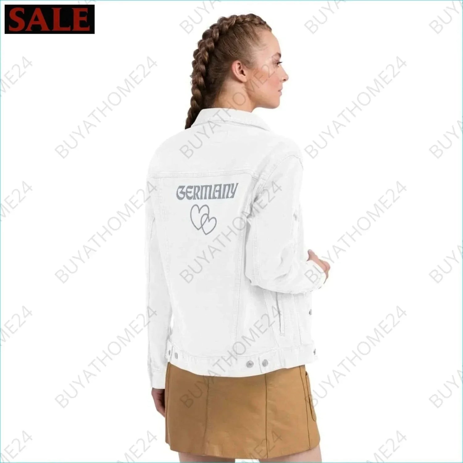 • Damen Jeansjacke S-2XL - BUYATHOME24 - bestickt - GERMANY - DAMENMODE, Jeansjacke, YOUR STYLE