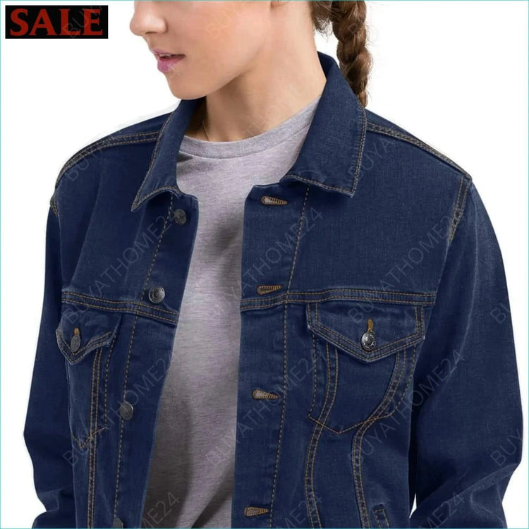 Damen Jeansjacke S-2XL - BUYATHOME24 - bestickt - GERMANY - DAMENMODE, Jeansjacke