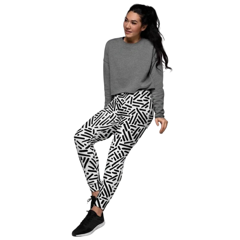Damen Jogginghose aus Baumwoll-Mix in XS bis 3XL, bequemer Fit, mit Textildruck, leichter Stoff, entspannter Freizeitlook