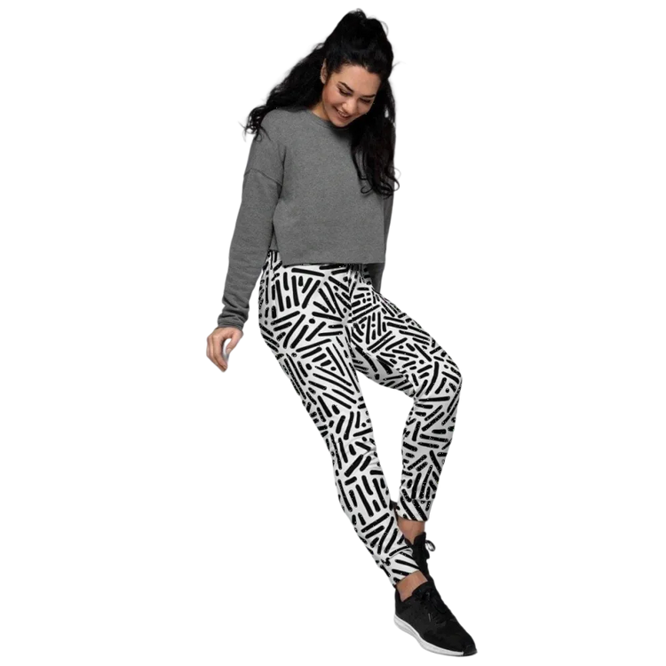 Damen Jogginghose aus Baumwoll-Mix von BUYATHOME24, bequem, vielseitig, in XS bis 3XL, mit Textildruck, weiche Stoffqualität.