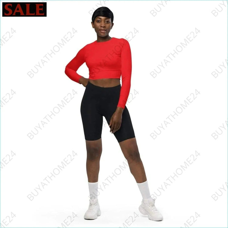 • Damen Langarm Crop Top 2XS-6XL - BUYATHOME24 - Textildruck - GERMANY - DAMENMODE, Langarm Crop Top