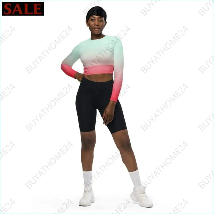 • Damen Langarm Crop Top 2XS-6XL - BUYATHOME24 - Textildruck - GERMANY - DAMENMODE, Langarm Crop Top