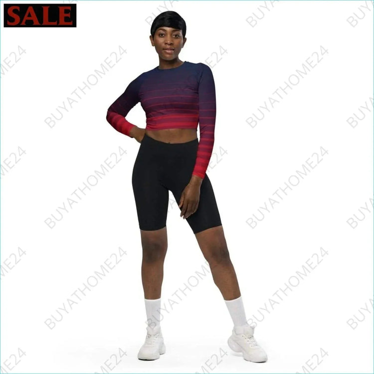 • Damen Langarm Crop Top 2XS-6XL - BUYATHOME24 - Textildruck - GERMANY - DAMENMODE, Langarm Crop Top