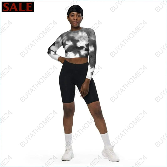 • Damen Langarm Crop Top 2XS-6XL - BUYATHOME24 - Textildruck - GERMANY - DAMENMODE, Langarm Crop Top