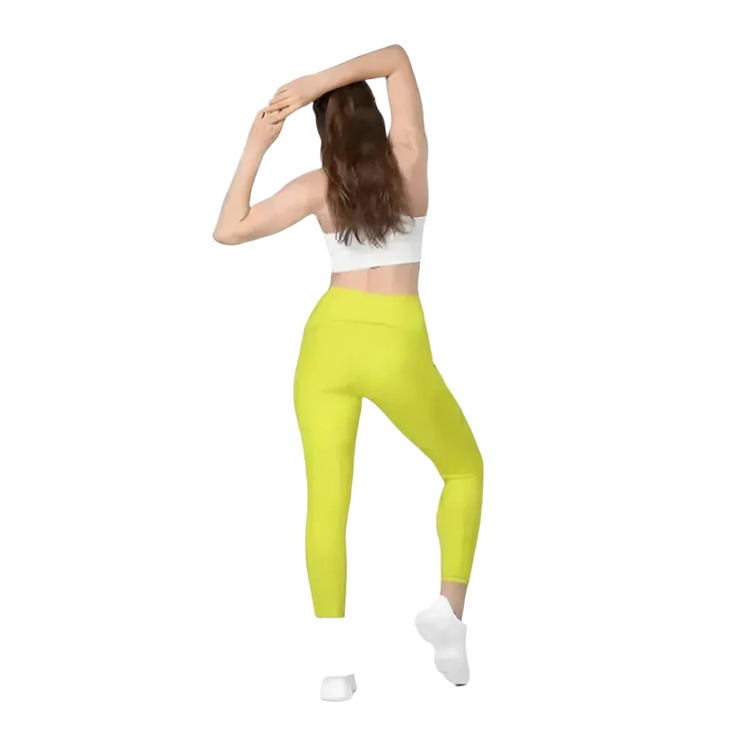 Damen Leggings von BUYATHOME24 mit hoher Taille und Taschen, in 2XS-6XL, sportliche und bequeme Sportbekleidung.