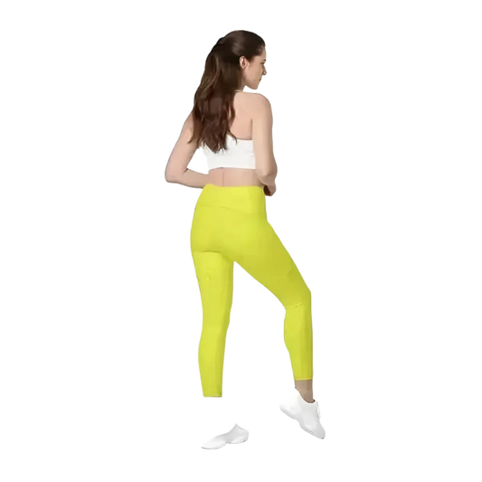 Damen Leggings von BUYATHOME24 mit hoher Taille und Taschen, in 2XS-6XL, sportliche Sportbekleidung, personalisierbar