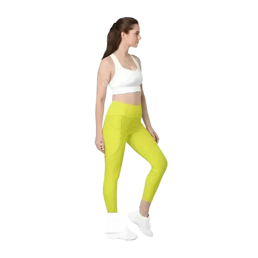 Damen Leggings mit hoher Taille und Taschen von BUYATHOME24, in 2XS-6XL, sportliche Sportbekleidung, personalisierbar