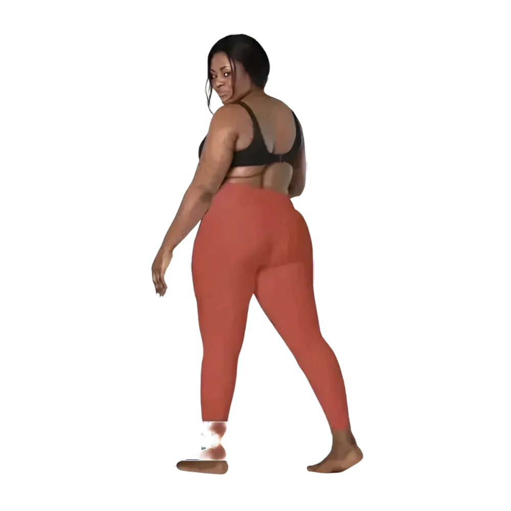 Damen Leggings mit Seitentaschen von BUYATHOME24, in 2XS-6XL, sportlich, bequem, personalisierbar, für Damen, schwarze Farbe