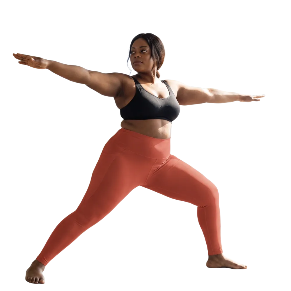 Damen Leggings von BUYATHOME24 mit Seitentaschen, in 2XS bis 6XL, aus elastischem Stoff, individuell anpassbar, enger Sitz