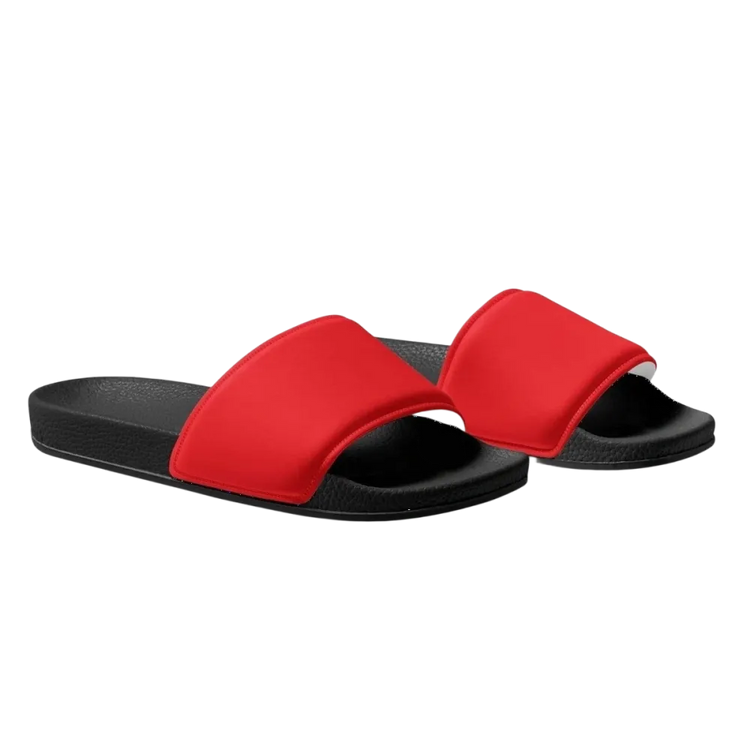 Damen- und Mädchen-Badeschlappen aus Kunstleder in Größe 36-44, bequeme Badeschuhe von BUYATHOME24, mit offenem Zehenbereich