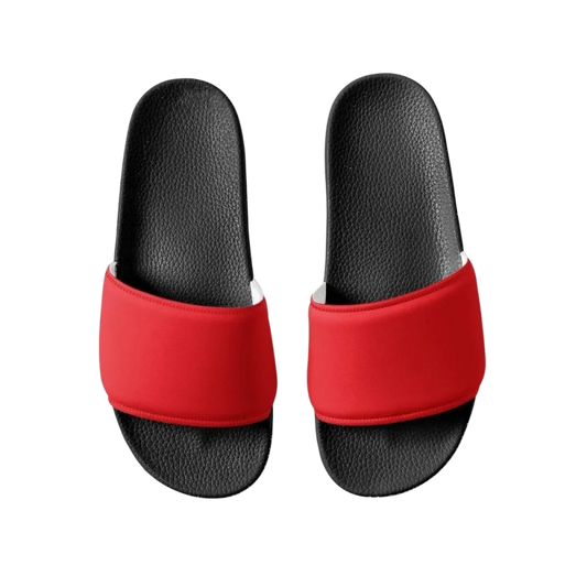 Damen- und Mädchen-Badeschlappen aus Kunstleder in Größe 36-44, bequeme Badeschuhe von BUYATHOME24, mit open-toe Design.