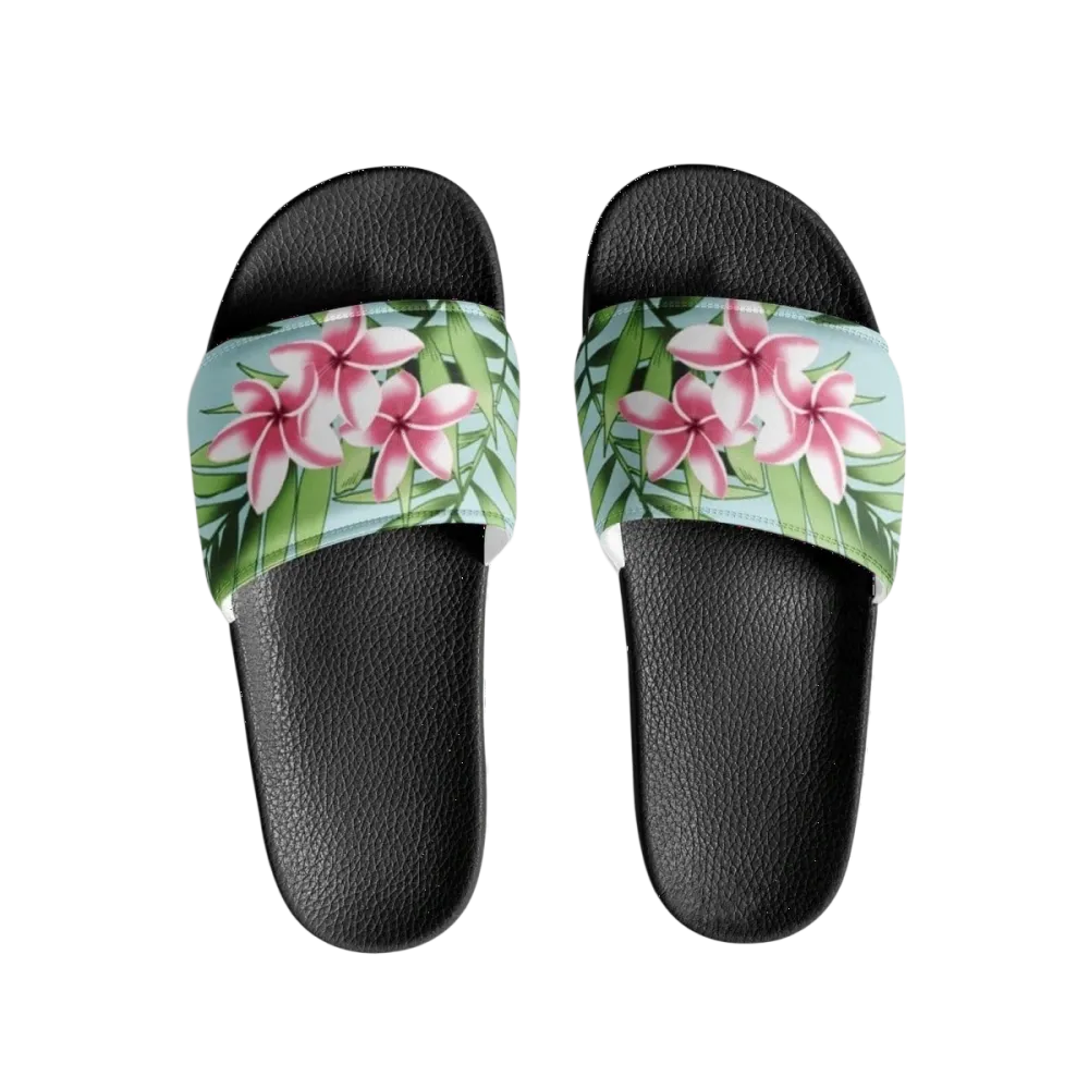 Bademantel Damen und Mädchen aus Kunstleder, Badeschlappen Gr. 36-44, in Schwarz mit bequemer Sohle, von BUYATHOME24