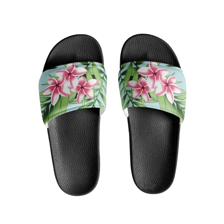 Bademantel Damen und Mädchen aus Kunstleder, Badeschlappen Gr. 36-44, in Schwarz mit bequemer Sohle, von BUYATHOME24