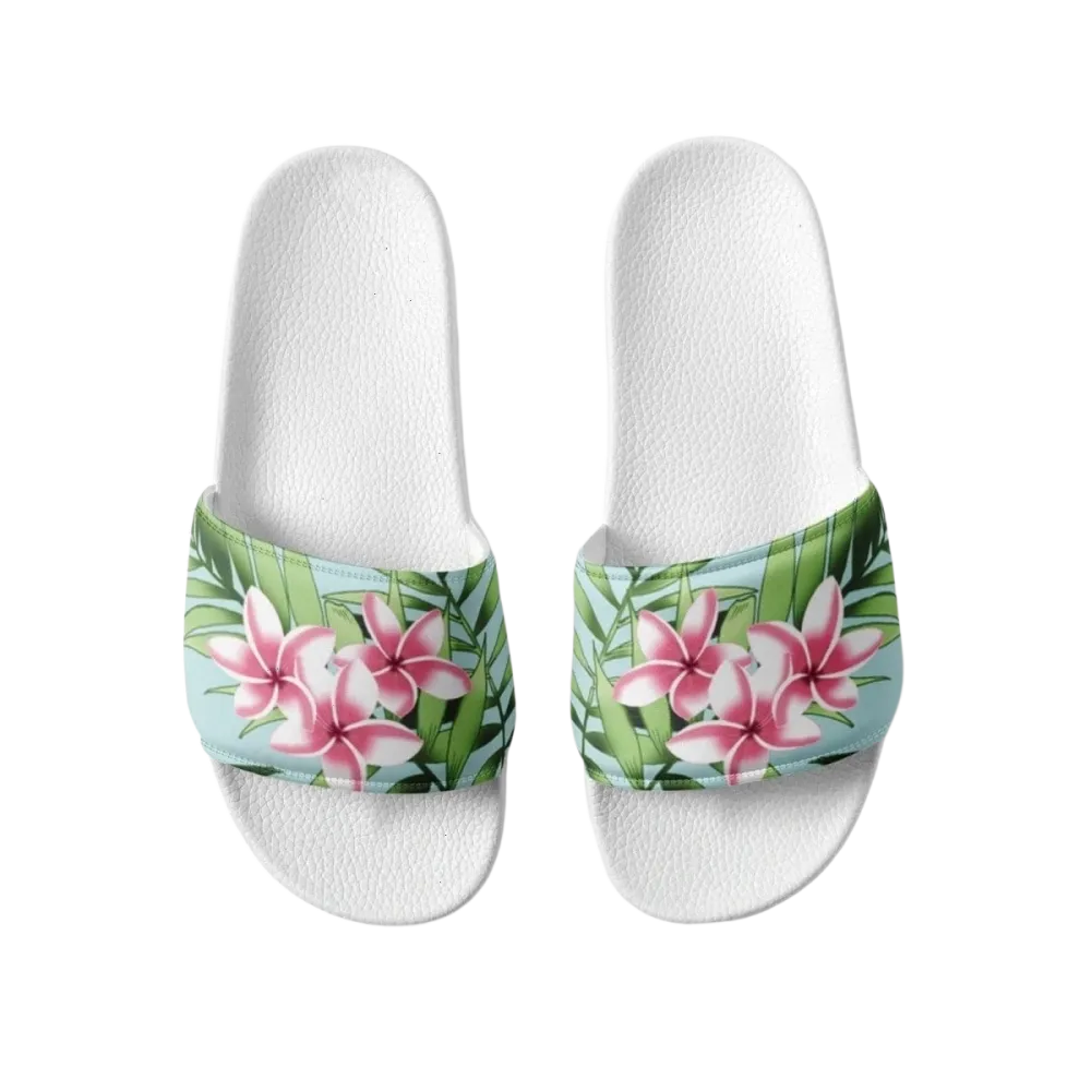 Damen- und Mädchen-Badeschlappen aus Kunstleder in Größe 36-44 von BUYATHOME24, bequeme Sandalen für den Sommer