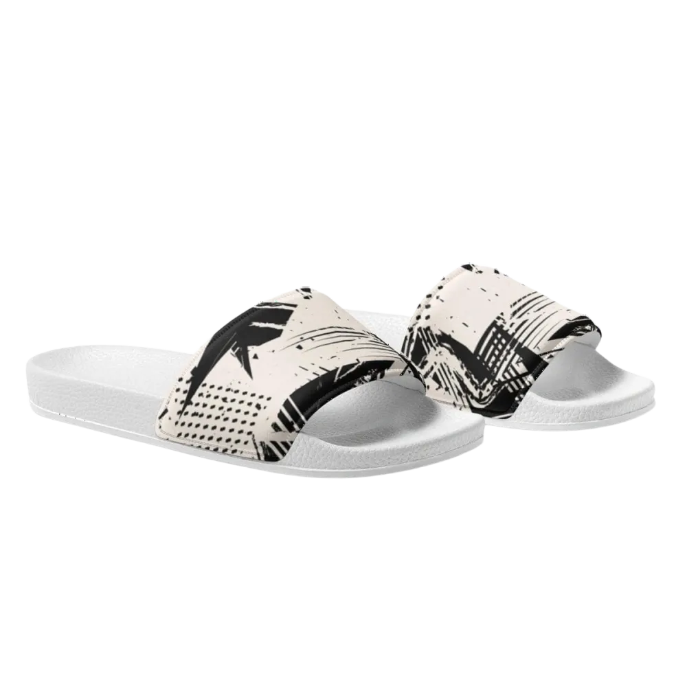 Damen- und Mädchen-Badeschlappen aus Kunstleder in Größe 36-44 von BUYATHOME24, bequeme Sandalen für den Sommer.