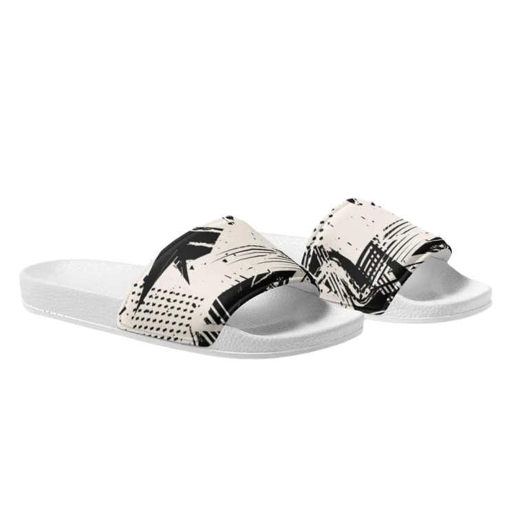 Damen- und Mädchen-Badeschlappen aus Kunstleder in Größe 36-44 von BUYATHOME24, bequeme Sandalen für den Sommer.