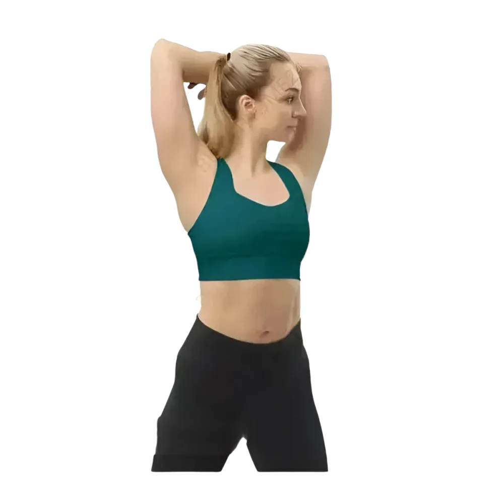 Damen Racerback Tank Crop Top mit Polstern in XS-3XL, Sportbekleidung von BUYATHOME24, sportliches Oberteil für Damen.