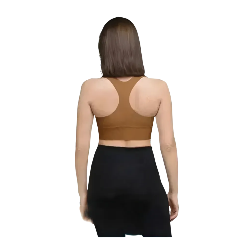 Damen Racerback Tank Crop Top mit Polstern, Sportbekleidung, in verschiedenen Größen, von BUYATHOME24, bequem und sportlich.