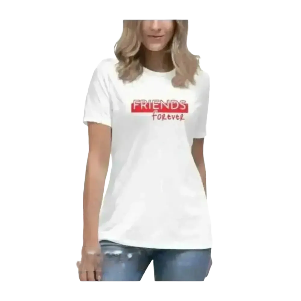 Damen Grafik T-Shirt in S bis 3XL, Baumwolle, stilvoll und bequem, mit grafischem Druck auf weißem Baumwollshirt.