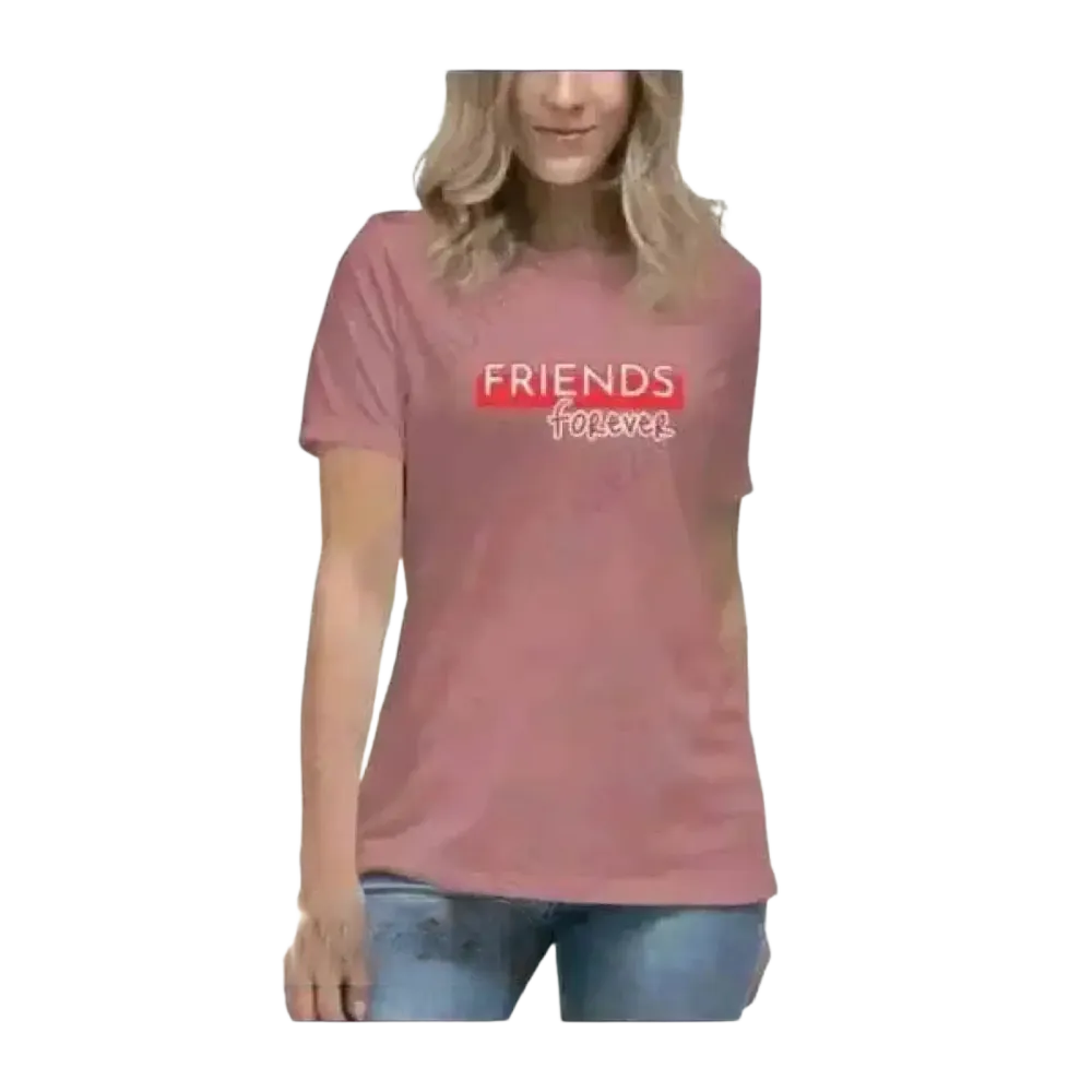 Damen Grafik T-Shirt in Baumwolle, kurzärmlig, Heather Mauve, für Damen S-3XL, zeitloser Stil, von BUYATHOME24