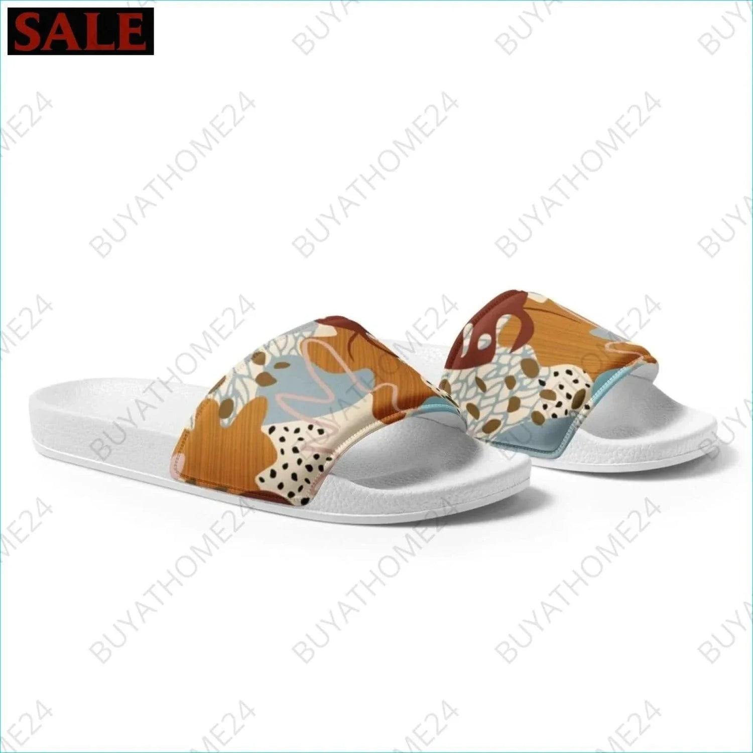 • Damen Schlappen 36-44 - BUYATHOME24 - Kunstleder / Druck - GERMANY - Schlappen, SCHUHE