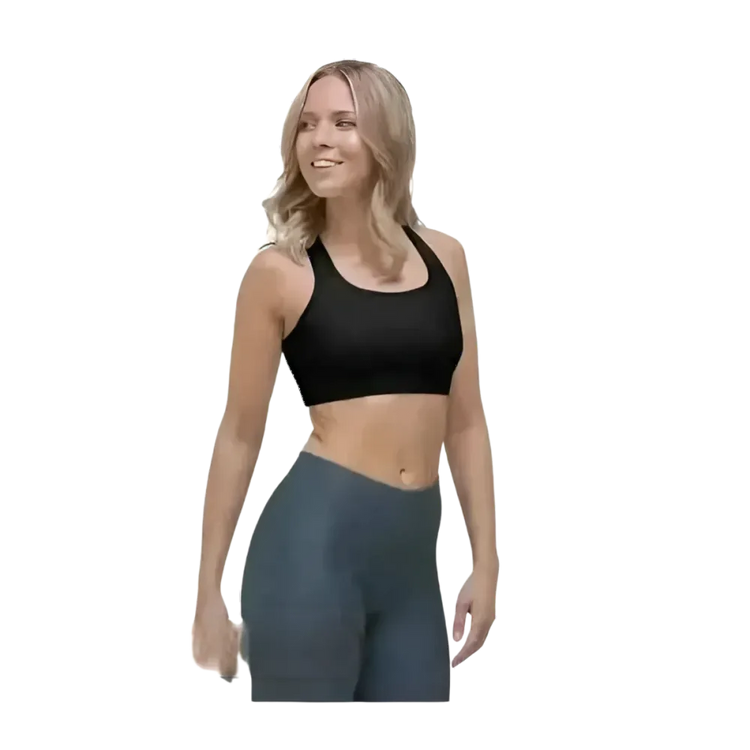 Damen Sport-BH von BUYATHOME24 mit Polstern, 4-Wege-Stretch, in XS bis 2XL, sportliche Sportbekleidung, Nahaufnahme