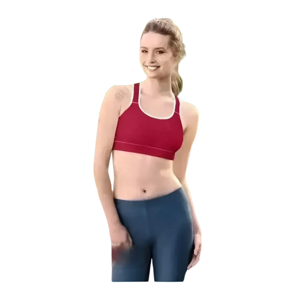 Damen Sport-BH mit Polstern und Racerback von BUYATHOME24, atmungsaktiv, in XS bis 2XL, sportliche Damenbekleidung