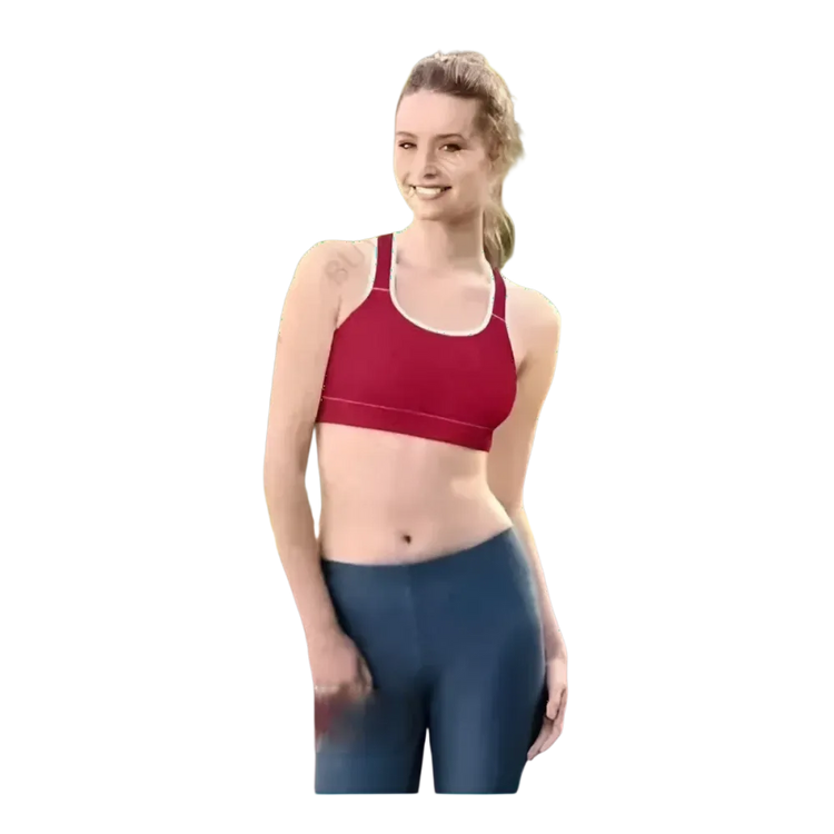 Damen Sport-BH mit Polstern und Racerback von BUYATHOME24, atmungsaktiv, in XS bis 2XL, sportliche Damenbekleidung