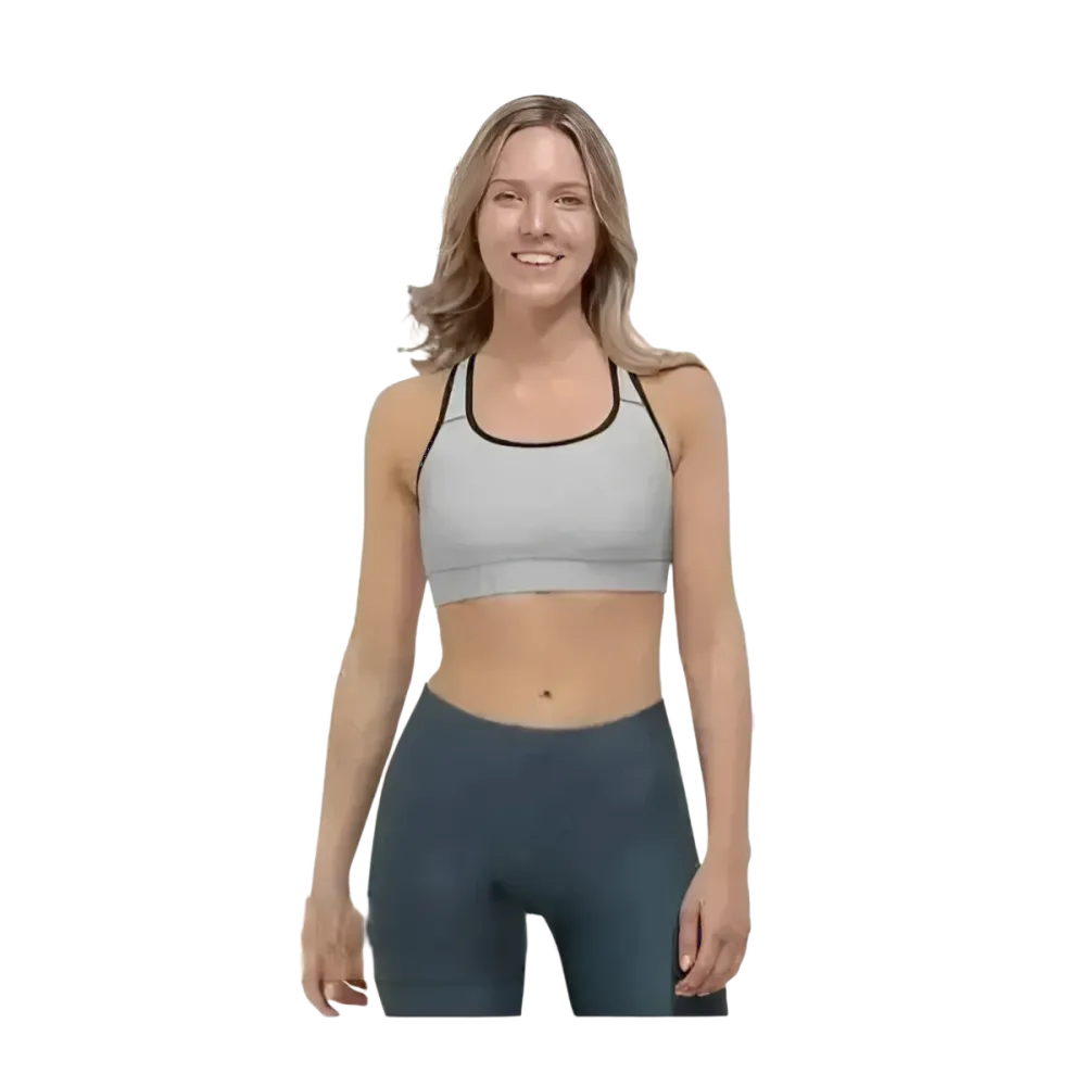 Damen Sport-BH von BUYATHOME24 mit Polstern, Racerback und Netzfutter, in den Größen XS bis 2XL, sportliche Damenunterwäsche