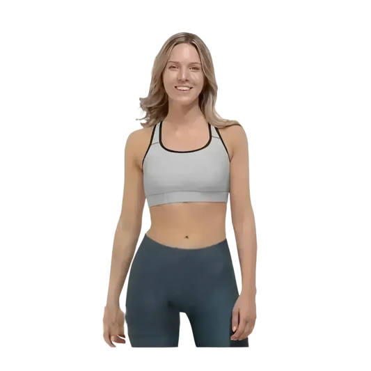 Damen Sport-BH von BUYATHOME24 mit Polstern, Racerback und Netzfutter, in den Größen XS bis 2XL, sportliche Damenunterwäsche