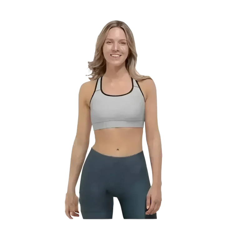 Damen Sport-BH von BUYATHOME24 mit Polstern, Racerback und Netzfutter, in den Größen XS bis 2XL, sportliche Damenunterwäsche