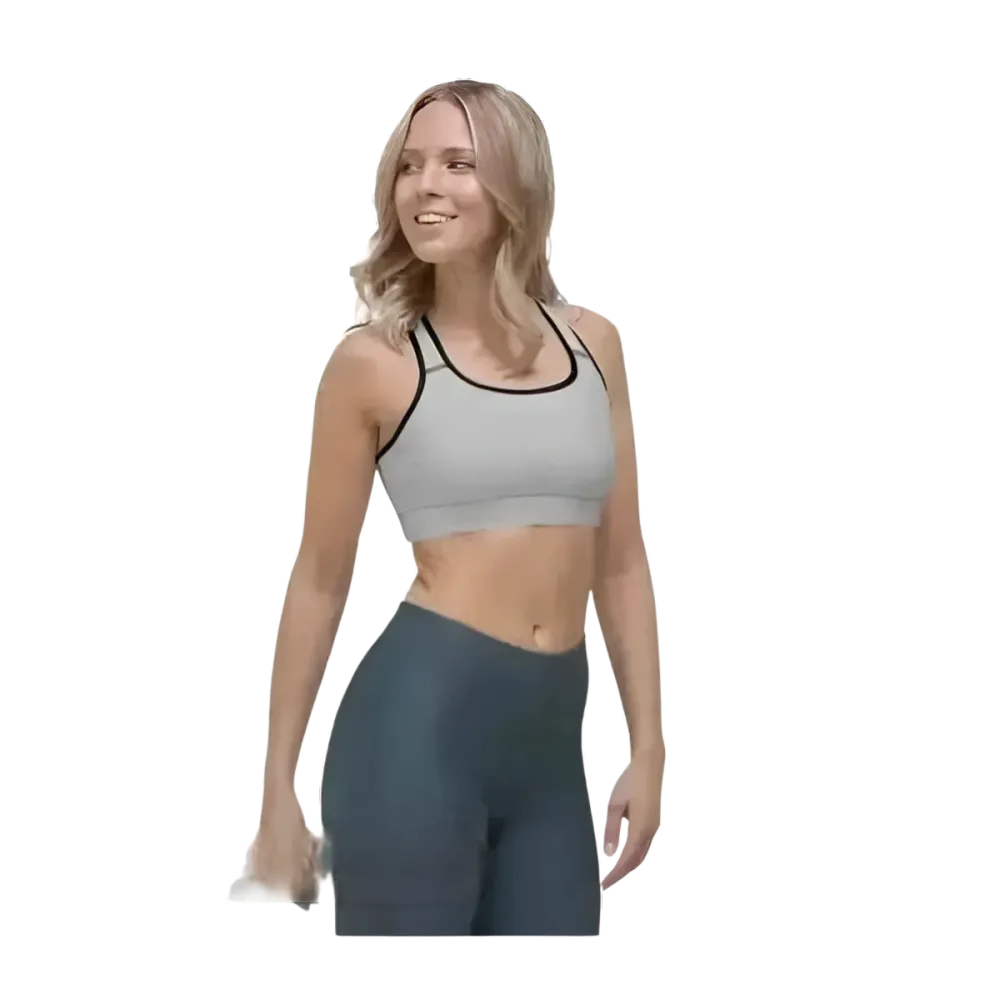 Damen Sport-BH von BUYATHOME24 mit Polstern, Racerback und Netzfutter in den Größen XS bis 2XL, sportliche Sportbekleidung
