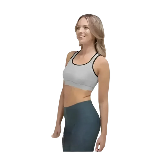 Damen Sport-BH von BUYATHOME24 mit Polstern, Racerback und Netzfutter in XS bis 2XL, sportliche Mode für Damen